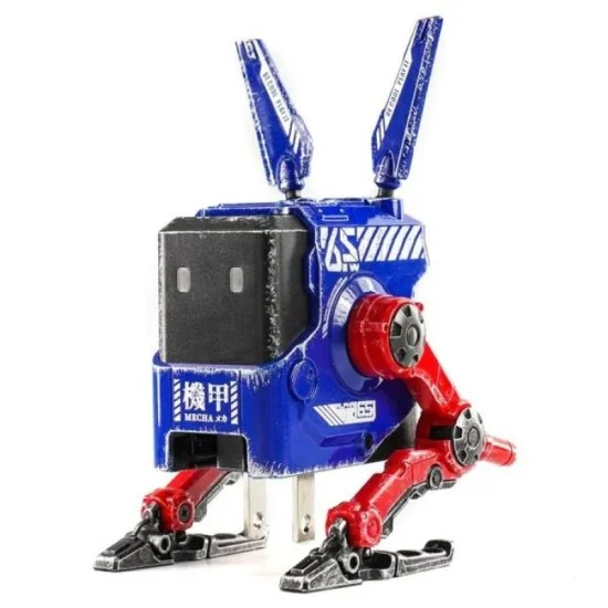 GravaStar Alpha65 GaN Fast Wall Charger 65W 3 Ports - War Damaged Blaze Blue